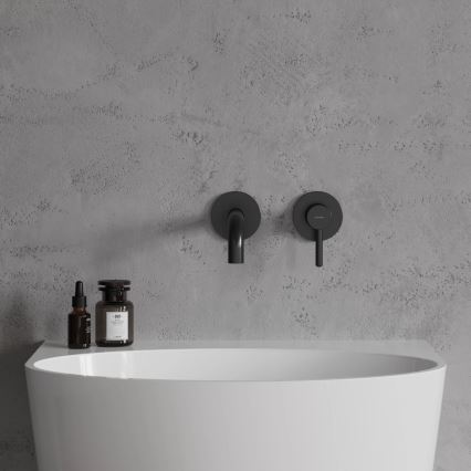 OMNIRES Y1215HLBL - Slavina za lavabo za skrivenu instalaciju Y polu-matirana crno