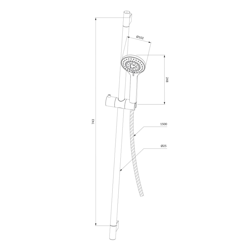 OMNIRES YOSEMITE-SCR - Set za tuširanje YOSEMITE sjajni krom