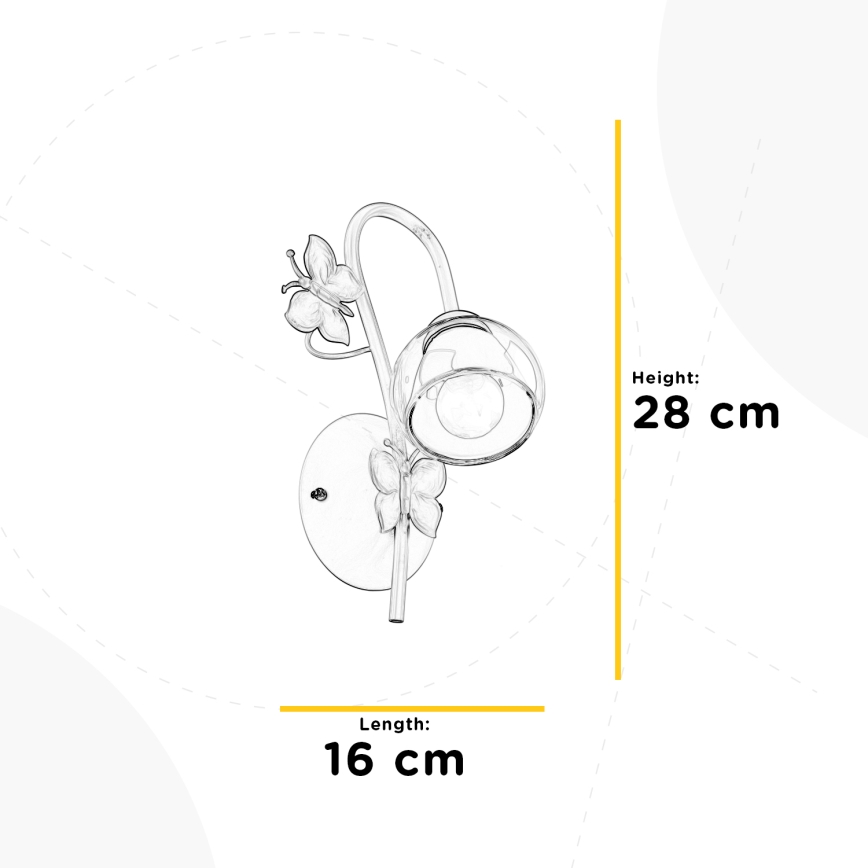 ONLI - Dečija zidna rasveta BUTTERFLY 1xE14/6W/230V