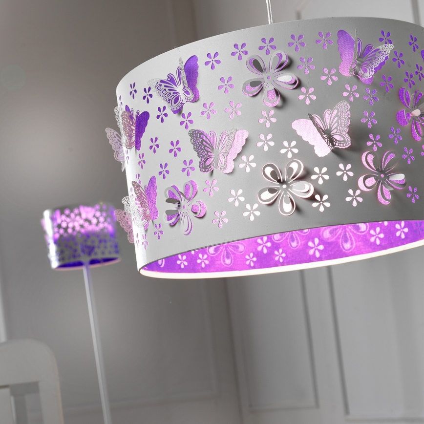 ONLI - Dečiji luster TITILLA 1xE27/22W/230V ljubičasta/bela