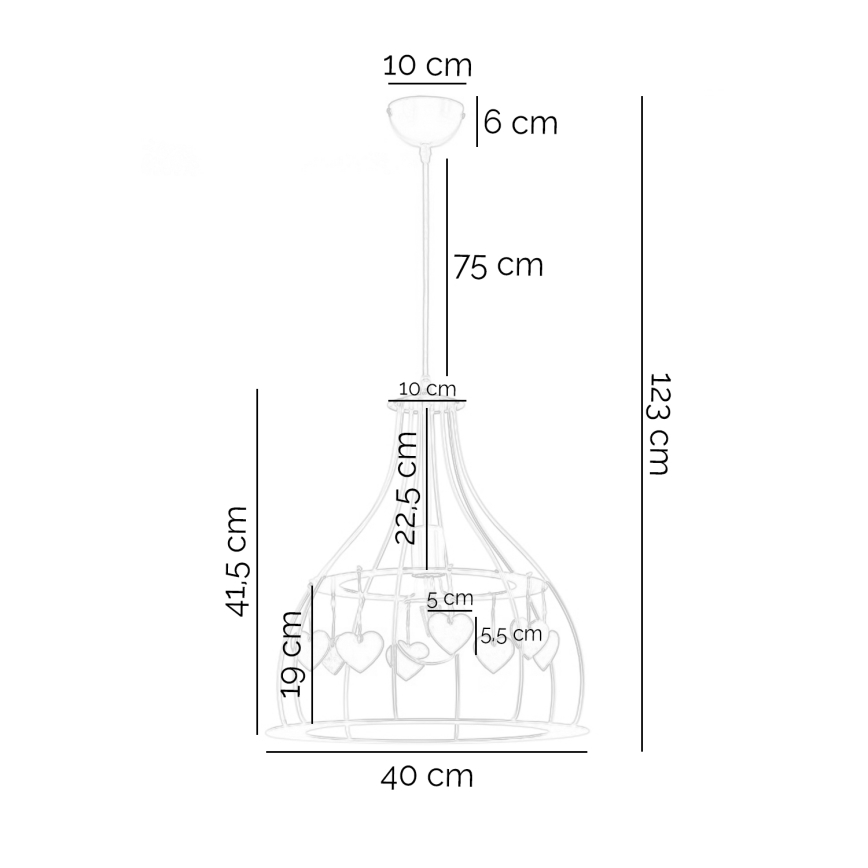 ONLI - Dečiji luster TITTA 1xE27/22W/230V roze