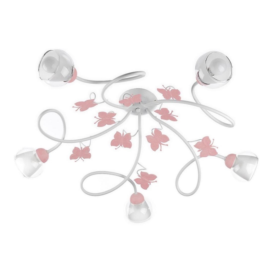 ONLI - Dečiji nadgradni luster BUTTERFLY 5xE14/6W/230V