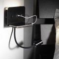 ONLI - LED Fleksibilna lampica sa policom i USB punjenjem PLAK LED/1W/230V crno