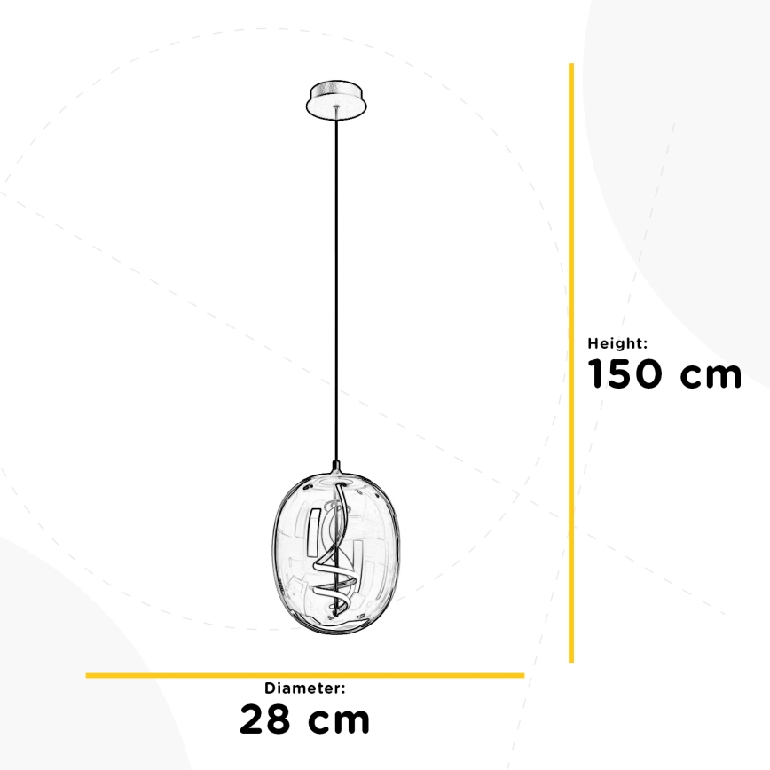 ONLI - LED luster na sajli LILLY LED/12W/230V 4000K crno