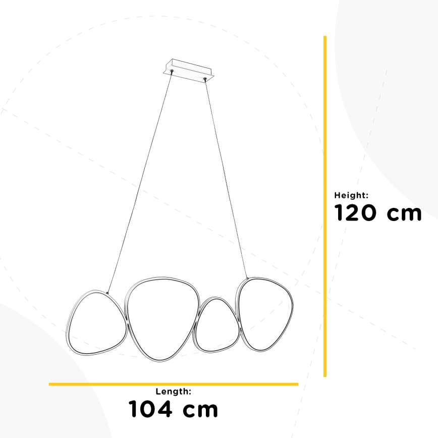 ONLI - LED luster na sajli ROMEO LED/48W/230V 4000K bela
