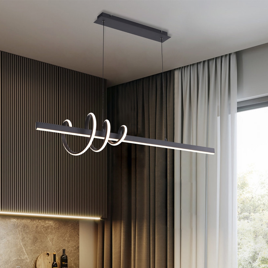 ONLI - LED luster na sajli SWING LED/30W/230V 4000K crno