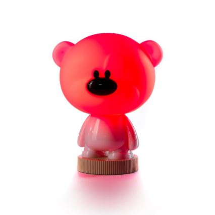 ONLI - LED RGB dečija noćna lampica PUPPIES, LED/3W/USB, plišani meda, 30 cm