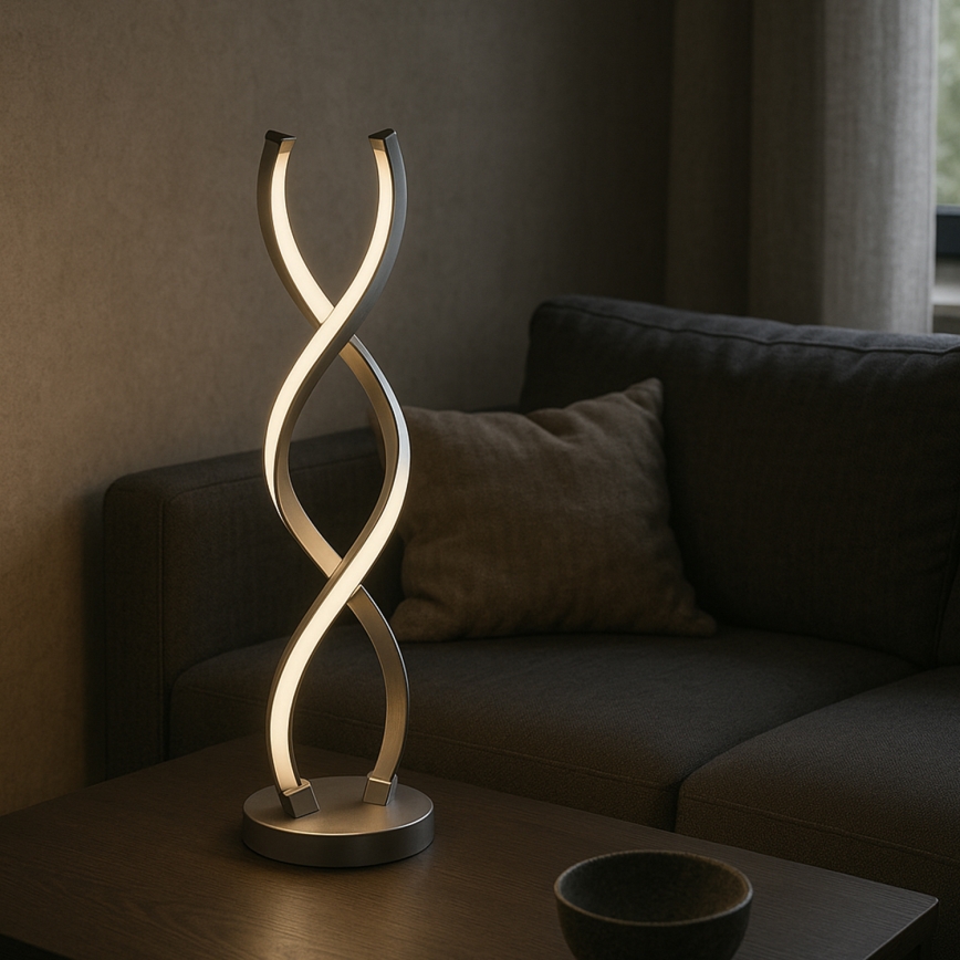 ONLI - LED Stona lampa DNA LED/12W/230V 4000K 48,5 cm srebrno