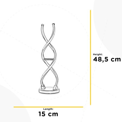 ONLI - LED Stona lampa DNA LED/12W/230V 4000K 48,5 cm srebrno