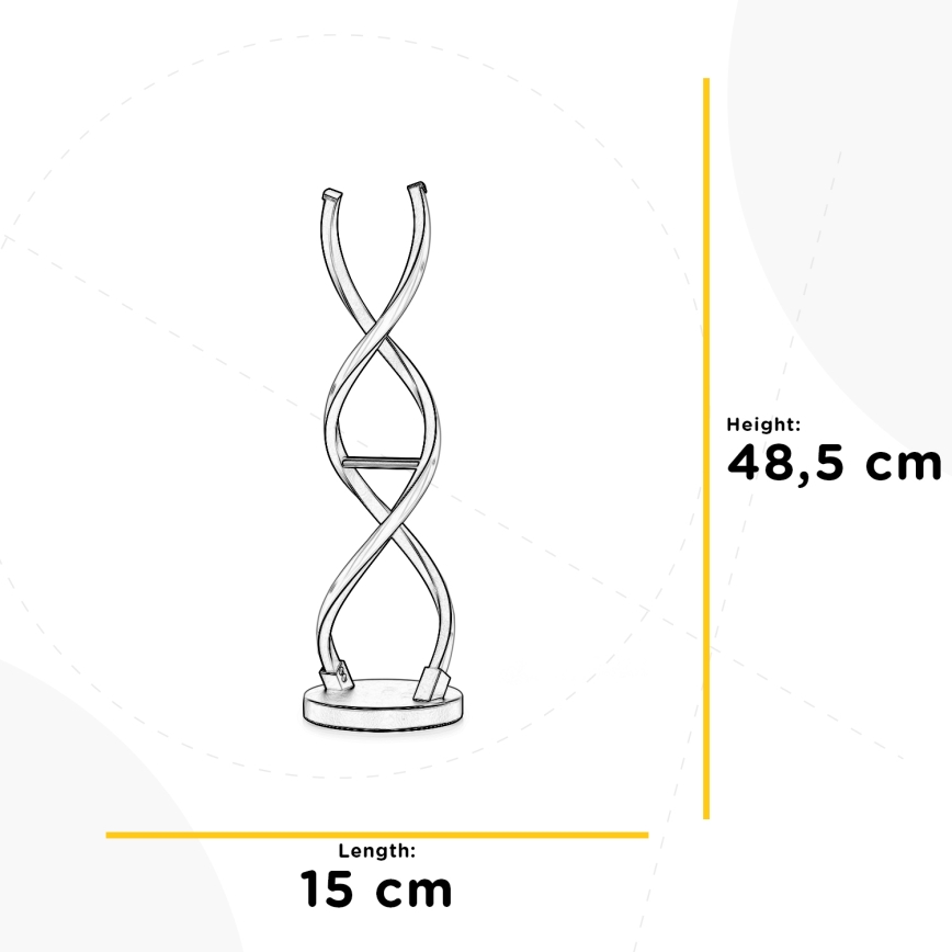 ONLI - LED Stona lampa DNA LED/12W/230V 4000K 48,5 cm srebrno