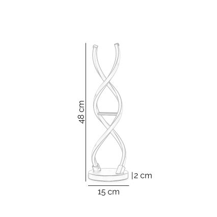 ONLI - LED Stona lampa DNA LED/12W/230V 4000K 48,5 cm srebrno