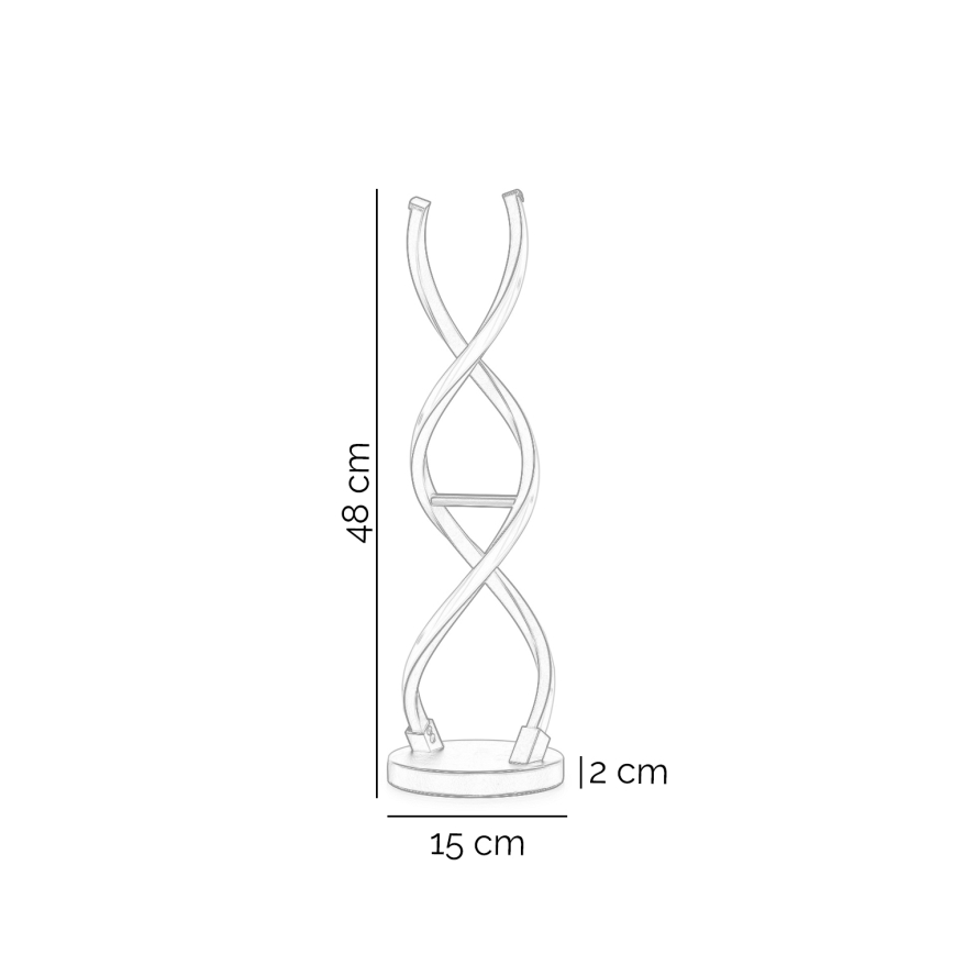 ONLI - LED Stona lampa DNA LED/12W/230V 4000K 48,5 cm srebrno