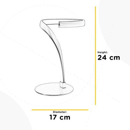 ONLI - LED Stona lampa INFINITY LED/12W/230V 4500K 24 cm mat krom