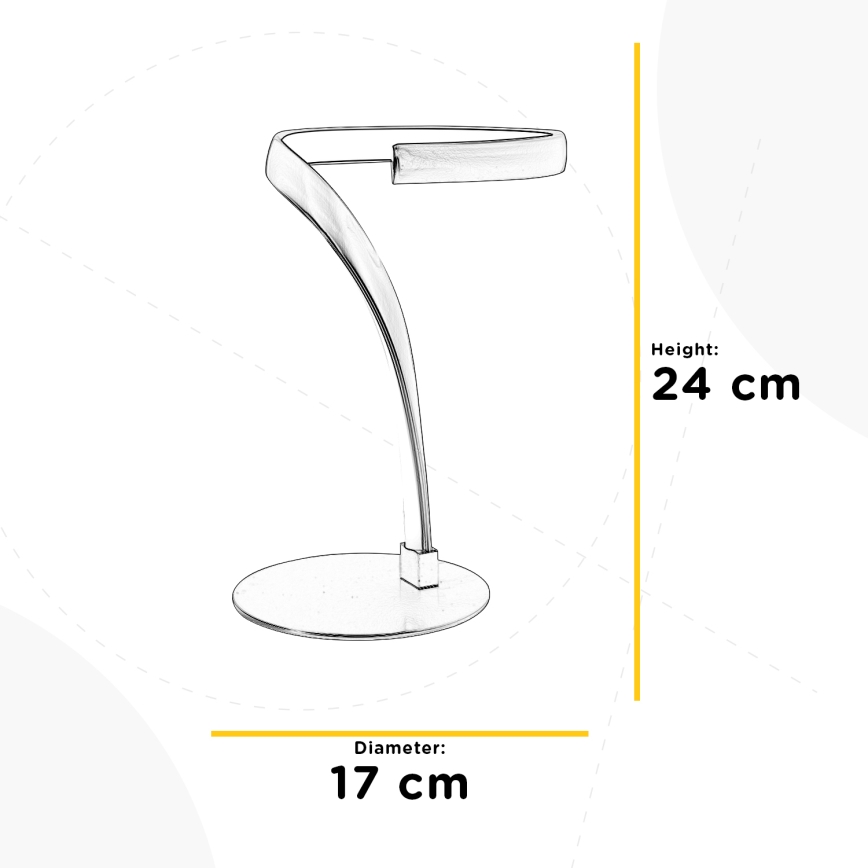 ONLI - LED Stona lampa INFINITY LED/12W/230V 4500K 24 cm mat krom