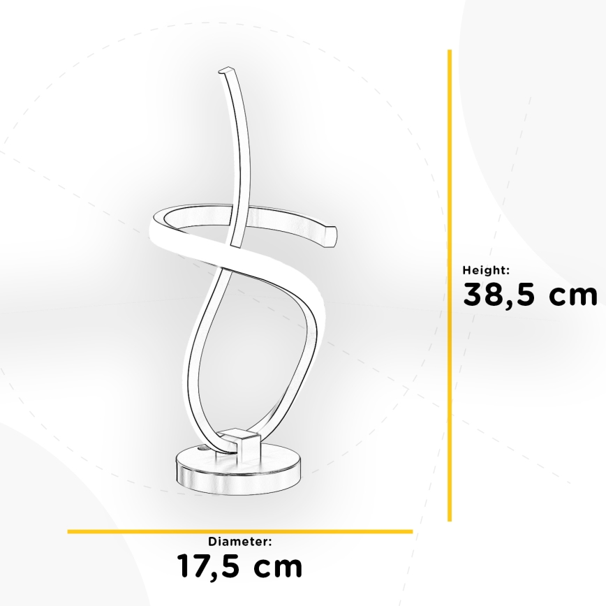 ONLI - LED Stona lampa KIRA LED/12W/230V 4000K 38,5 cm zlatna
