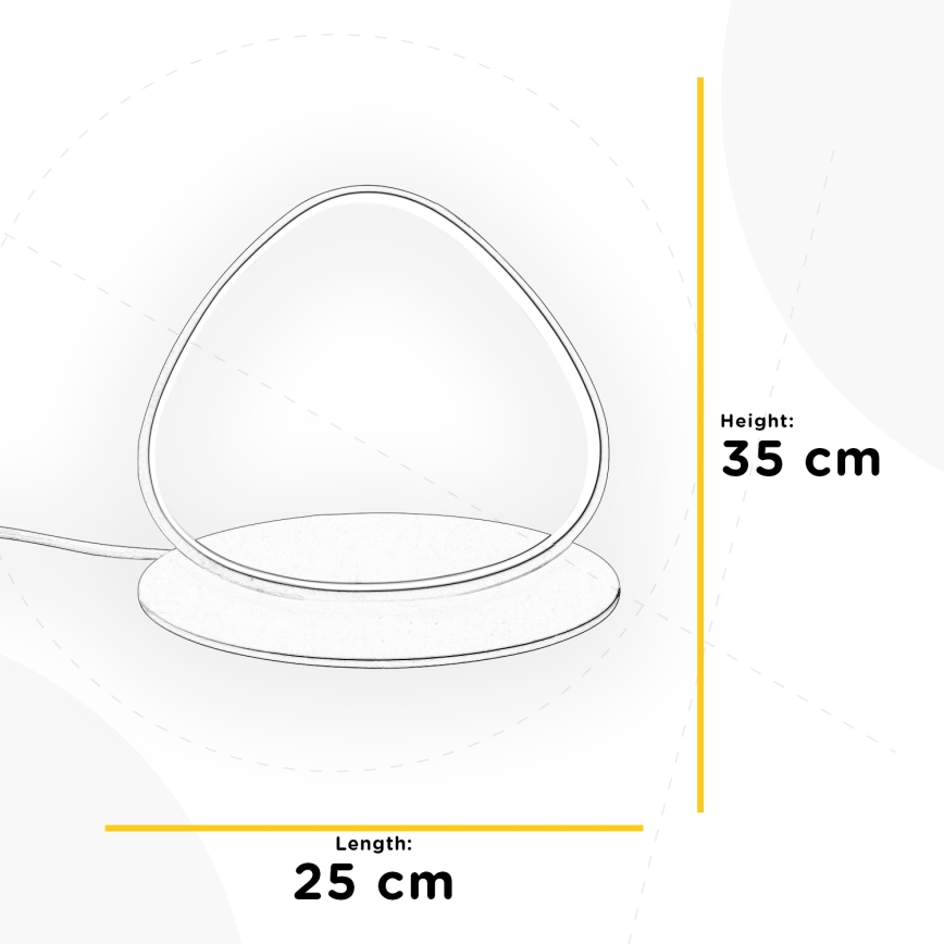 ONLI - LED Stona lampa ROMEO LED/16W/230V 4000K 35 cm bela