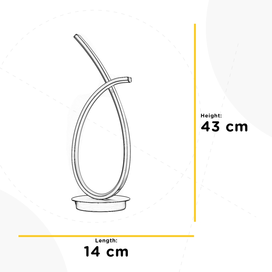 ONLI - LED Stona lampa SIGN LED/12W/230V 4000K 43 cm zlatna