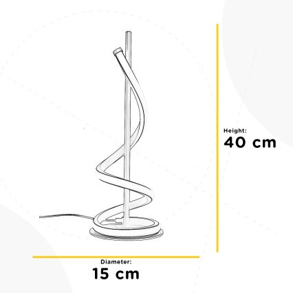 ONLI - LED Stona lampa TWIST LED/12W/230V 4000K 40 cm crno