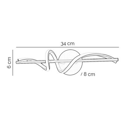 ONLI - LED Zidna lampa TWIST LED/25W/230V 4000K crno