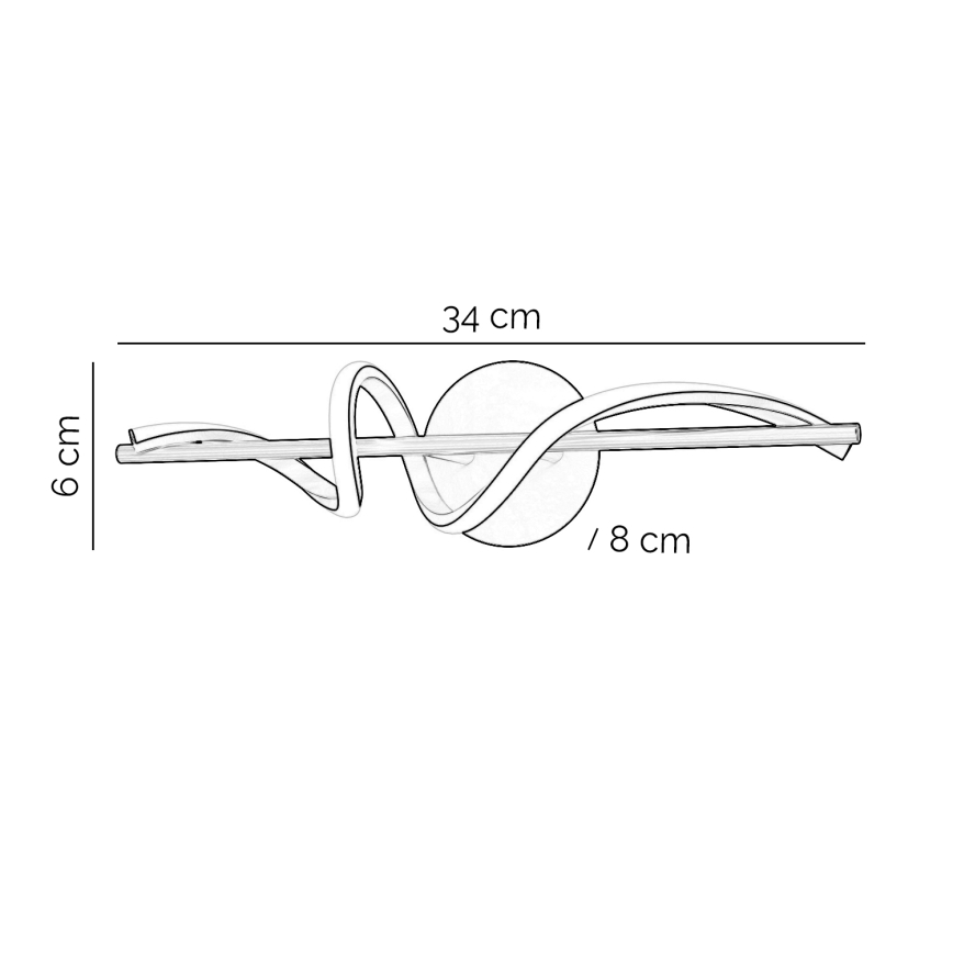 ONLI - LED Zidna lampa TWIST LED/25W/230V 4000K crno