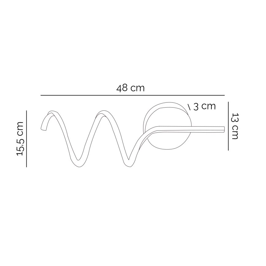 ONLI - LED Zidna lampa TWIST LED/6W/230V 4000K crno
