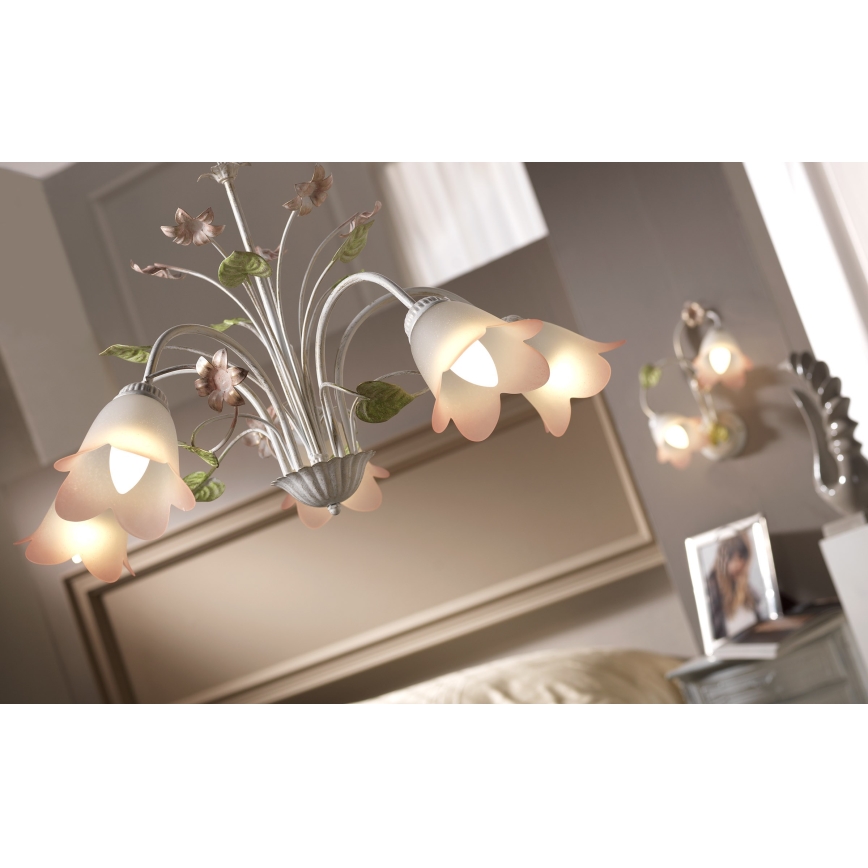 ONLI - Luster na lancu BOTTON DORO 5xE14/6W/230V