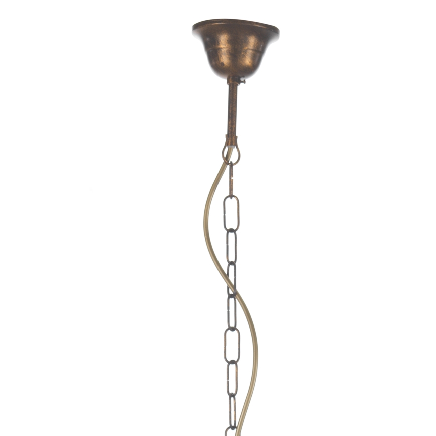 ONLI - Luster na lancu CANDELA 5xE14/6W/230V bronzana