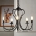 ONLI - Luster na lancu CANDELA 5xE14/6W/230V crno
