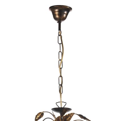 ONLI - Luster na lancu COLLANA 6xE14/6W/230V bronzana/zlatna