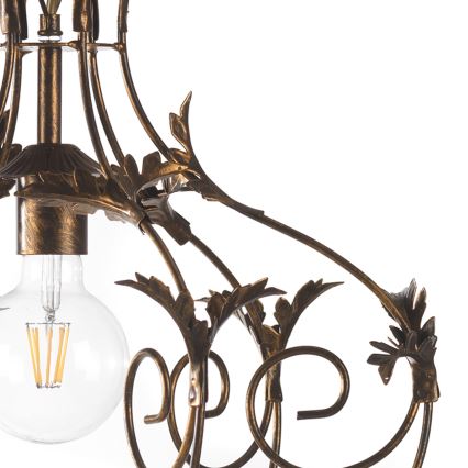 ONLI - Luster na lancu CONTESSA 1xE27/22W/230V bronzana