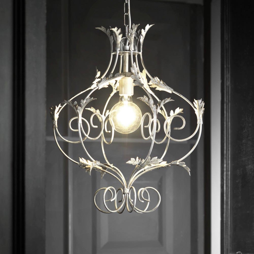 ONLI - Luster na lancu CONTESSA 1xE27/22W/230V srebrno