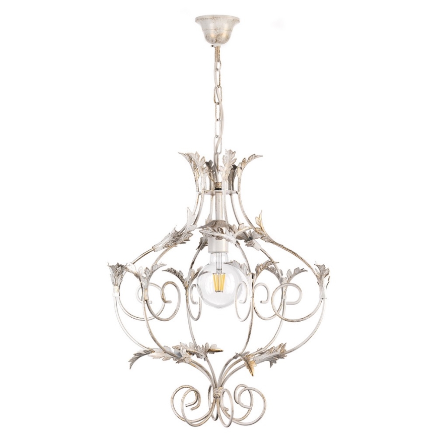 ONLI - Luster na lancu CONTESSA 1xE27/22W/230V srebrno