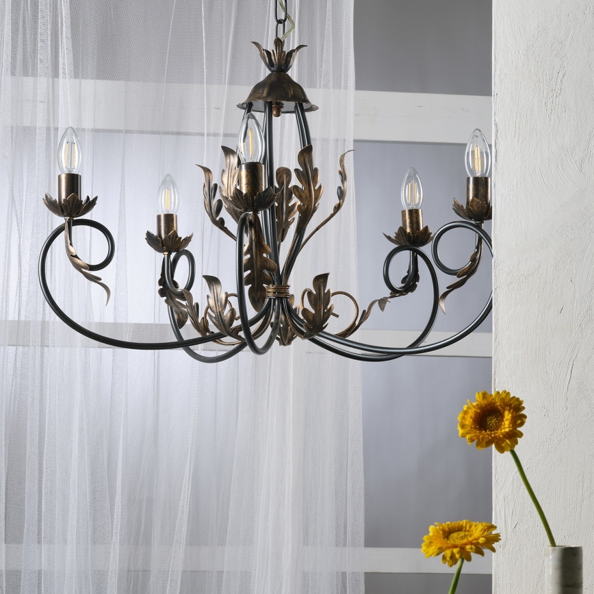 ONLI - Luster na lancu GRETEL 5xE14/6W/230V