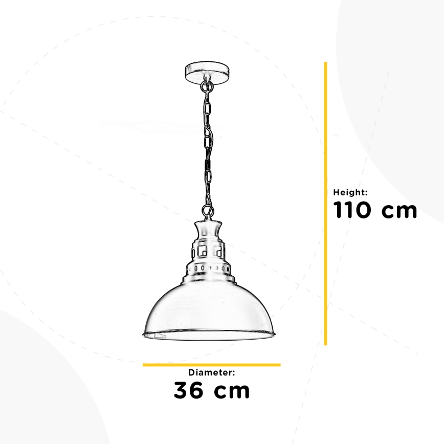 ONLI - Luster na lancu ISTANBUL 1xE27/22W/230V crno