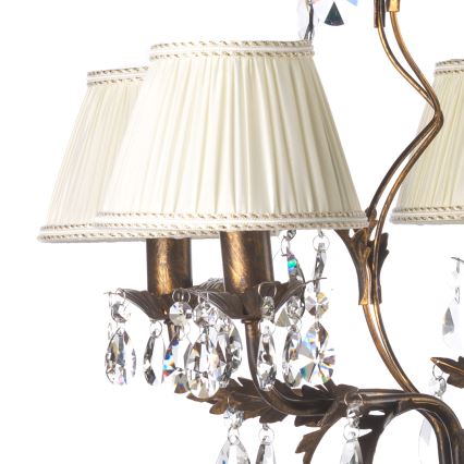 ONLI - Luster na lancu KAREN 5xE14/6W/230V bronzana