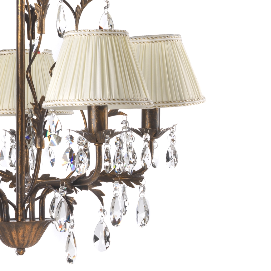 ONLI - Luster na lancu KAREN 5xE14/6W/230V bronzana