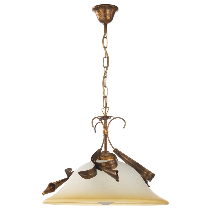 ONLI - Luster na lancu LUCREZIA 1xE27/22W/230V bronzana
