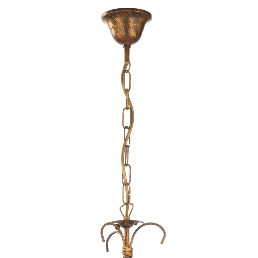 ONLI - Luster na lancu LUCREZIA 1xE27/22W/230V bronzana
