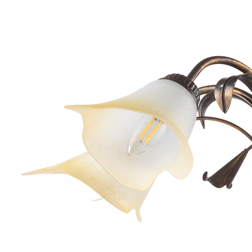 ONLI - Luster na lancu LUCREZIA 5xE14/6W/230V bronzana