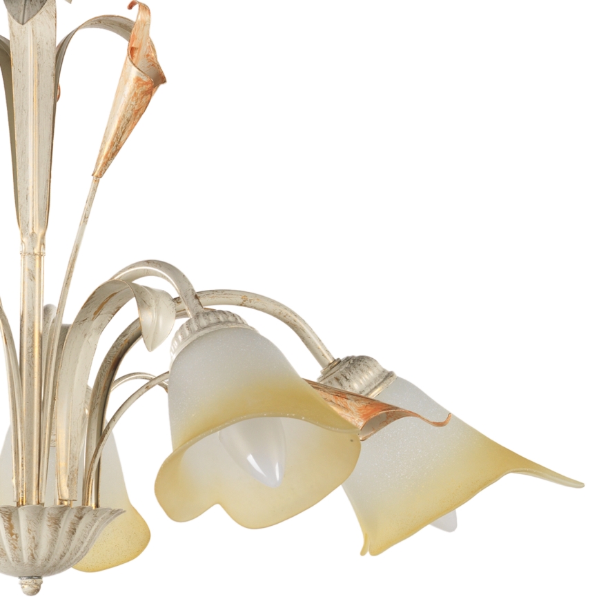 ONLI - Luster na lancu LUCREZIA 5xE14/6W/230V kremasta