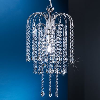 ONLI - Luster na lancu PIOGGIA 1xE27/22W/230V sjajni krom