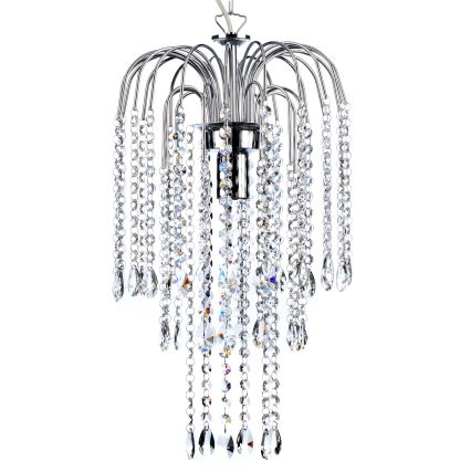 ONLI - Luster na lancu PIOGGIA 1xE27/22W/230V sjajni krom