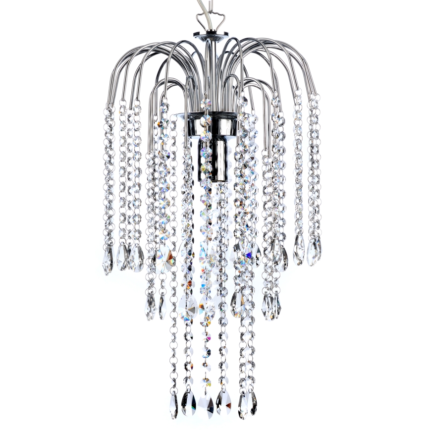 ONLI - Luster na lancu PIOGGIA 1xE27/22W/230V sjajni krom