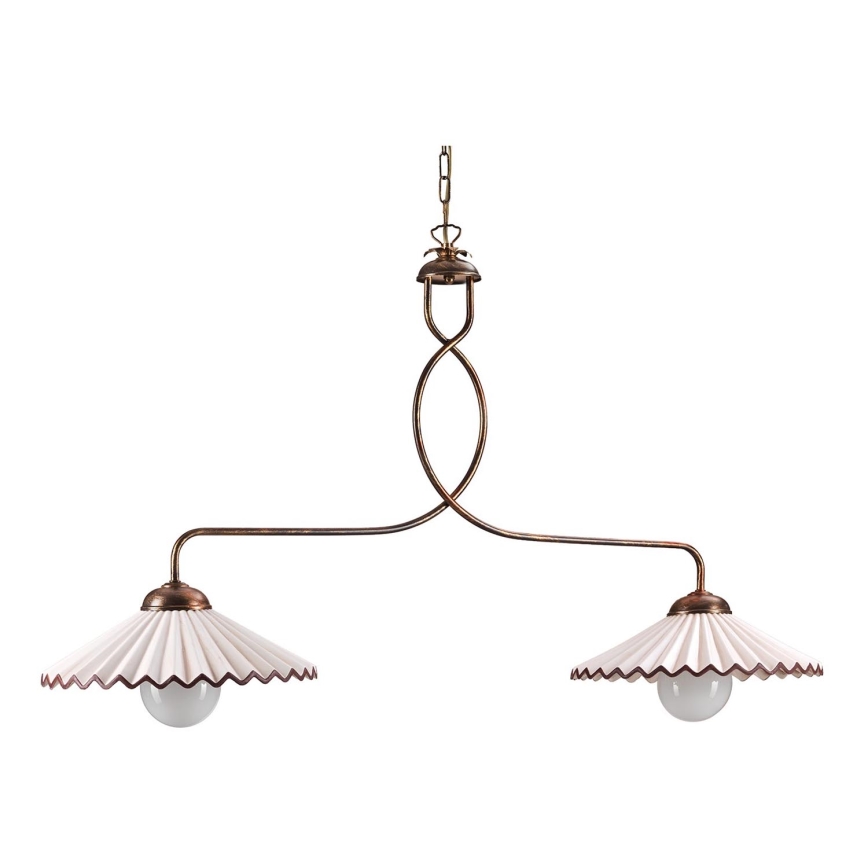 ONLI - Luster na lancu ROSINA 2xE27/22W/230V bronzana