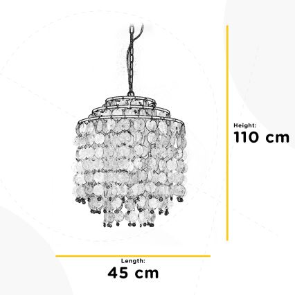ONLI - Luster na lancu RUBEN 3xE27/22W/230V