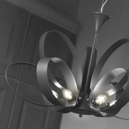 ONLI - Luster na lancu SERENA 9xE14/6W/230V crno
