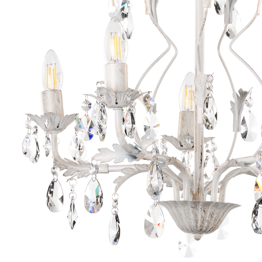 ONLI - Luster na lancu TERESA 5xE14/6W/230V bela