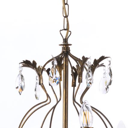 ONLI - Luster na lancu TERESA 8xE14/6W/230V bronzana