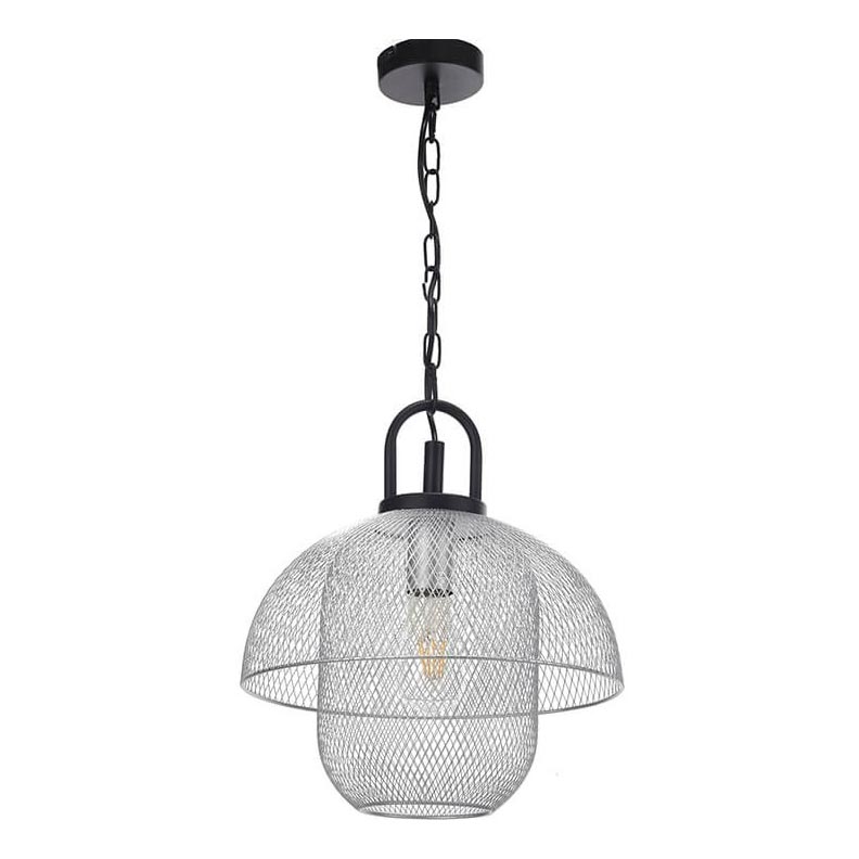 ONLI - Luster na lancu ZAIR 1xE27/22W/230V crno/srebrno