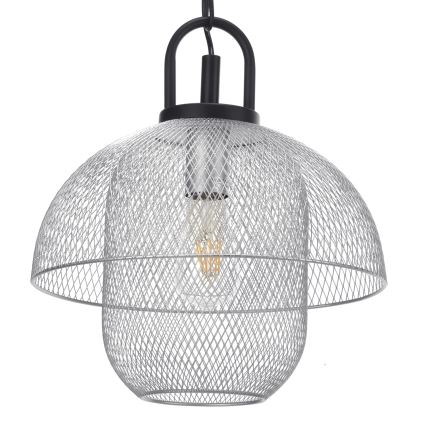 ONLI - Luster na lancu ZAIR 1xE27/22W/230V crno/srebrno